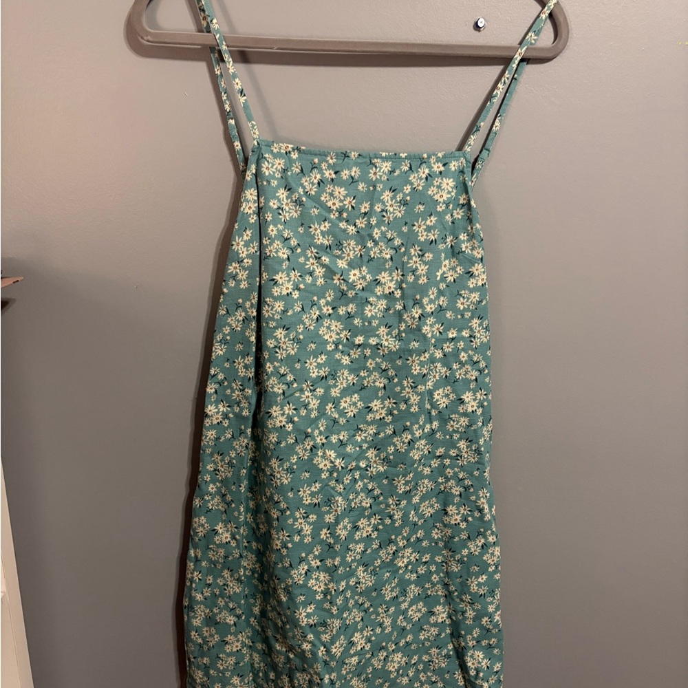 American Eagle Outfitters Teal Floral Dress